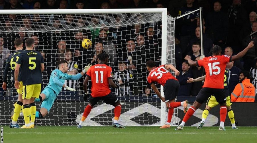 Luton town held on to beat Newcastle United.