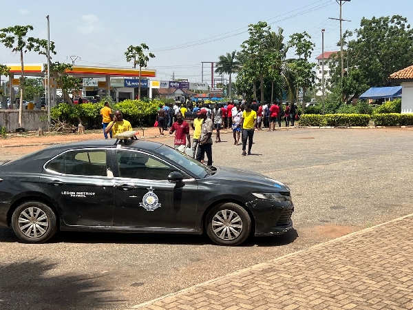All Africa Games Volunteers clash with Police at Legon