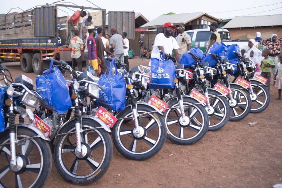 Fmr GCB MD, Ernest Agbesi donates motorbikes to 9 constituencies in northern Ghana ahead of limited voter registration
