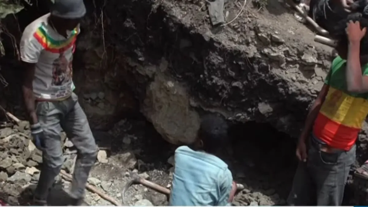 More than 20 miners trapped in Ethiopia cave for three days.