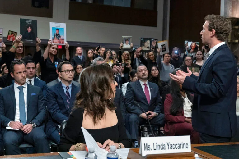 Meta boss Mark Zuckerberg apologises to families in fiery US Senate hearing.