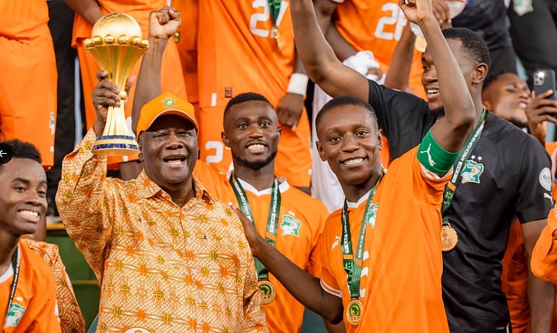 Ivory Coast president rewards football team for their AFCON win.