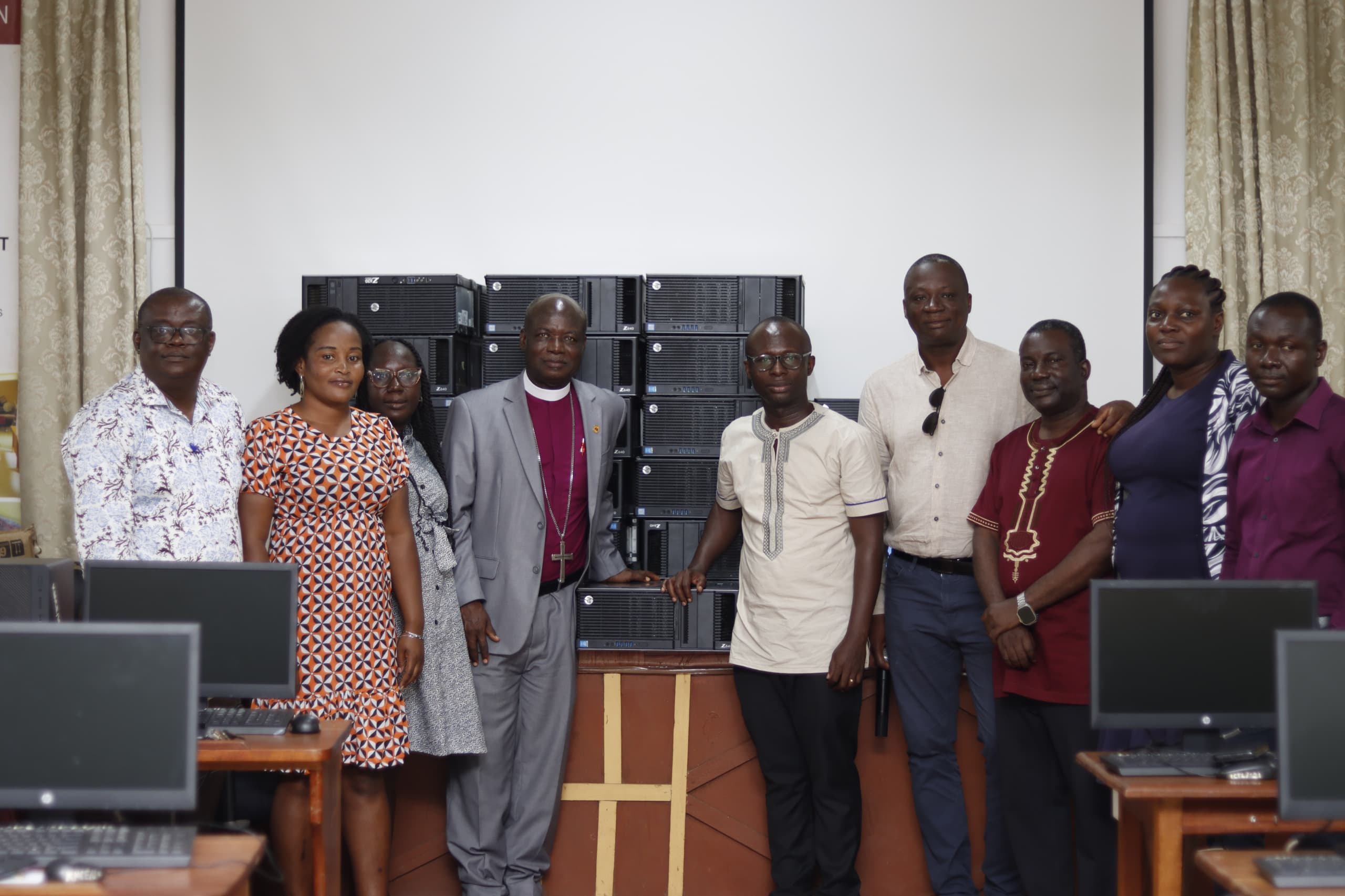 Komenda College of Education receives donation of computers.