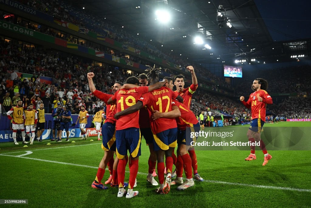 Spain recovered with a clinical second-half performance to beat a fearless Georgia 4:1