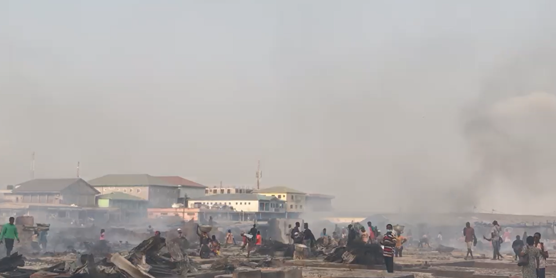 Traders devastated after fire razed Kantamanto market